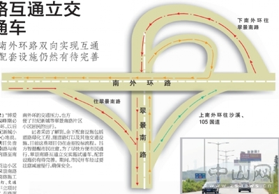 翠景南路互通立交昨晚试通车 翠景南路至南外环路双向实现互通_本地新闻_中山视窗_中山特色的地方综合门户网之一!